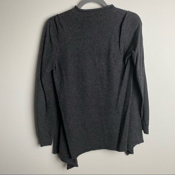 Saks Fifth Avenue Cashmere Cardigan Dark Grey Small - Picture 3 of 3